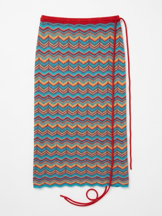 Arden B Dresses & Skirts - Women’s Red Chevron Knit Skirt